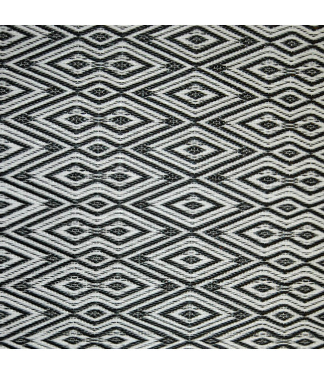 Plastic mat 190 x 90 cm zwart-wit