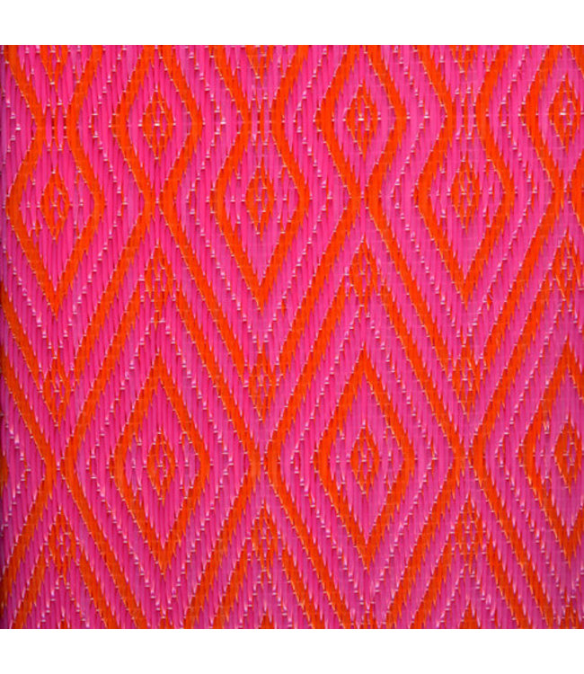 Plastic mat 190 x 90 cm - fuchsia-orange