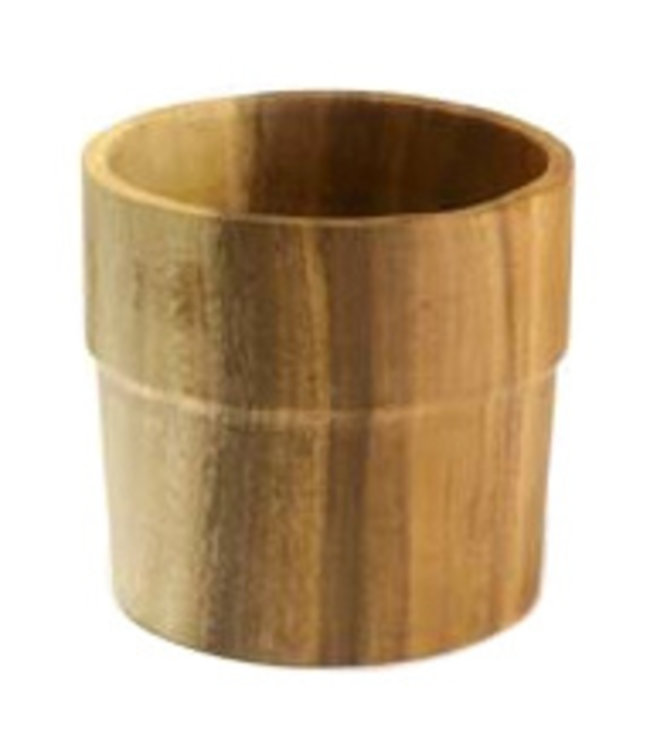 Wooden flower pot h 14cm