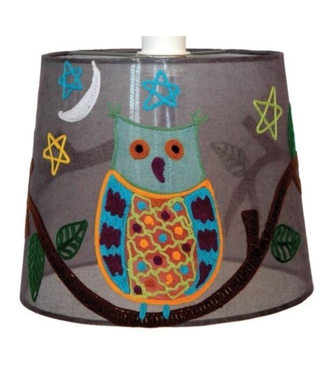 Lamp cover grey owl