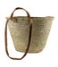 Mono Deco Straw bag with short and long leather handles