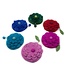 Design4Fair Portemonnee vilt bloem blauw 10 cm