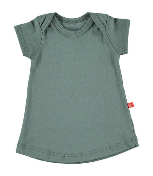 Summer dress organic cotton dark grey 74-80