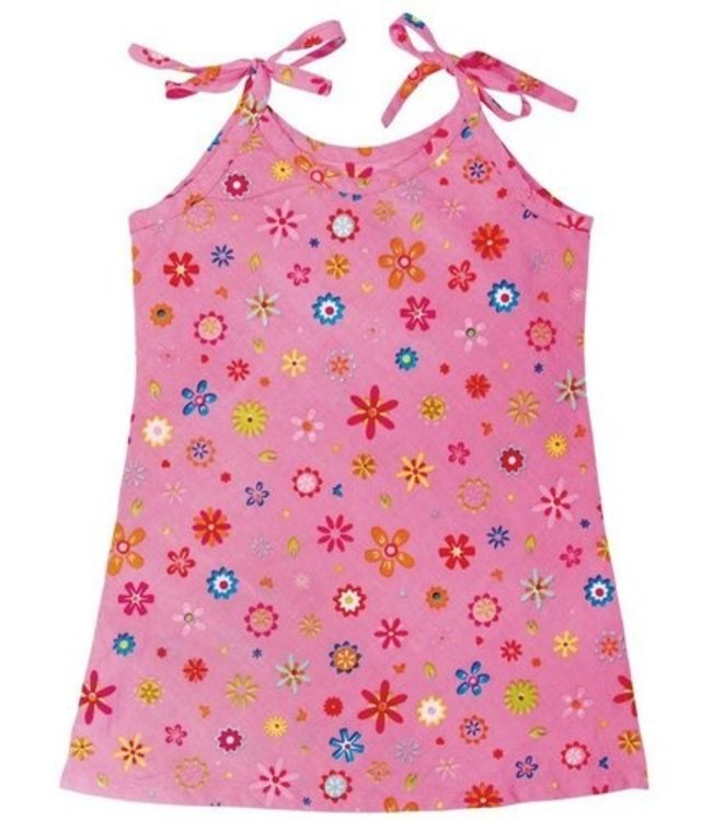 Summerdress Flowerfun pink 104-110 cm