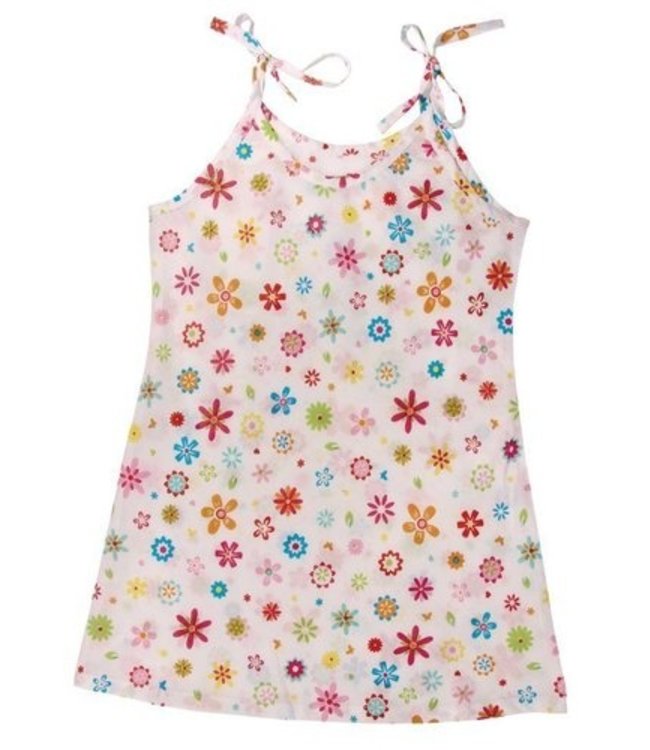 Summerdress flowerfun white 104-110 cm