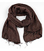 Shawl 180x80 cm (wool-look) chocolate brown