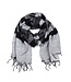 Shawl 180x80 cm (wool-look) black-grey striped