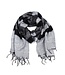 SjaalmetVerhaal Shawl 180x80 cm (wool-look) black-grey striped