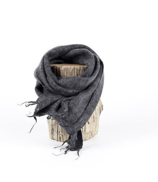SjaalmetVerhaal Sjaal 140x30 cm wol-look antraciet-grijs