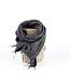 Sjaal 140x30 cm wol-look antraciet-grijs melange