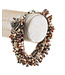 Bracelet mini beads grey-orangebrown-lila-white