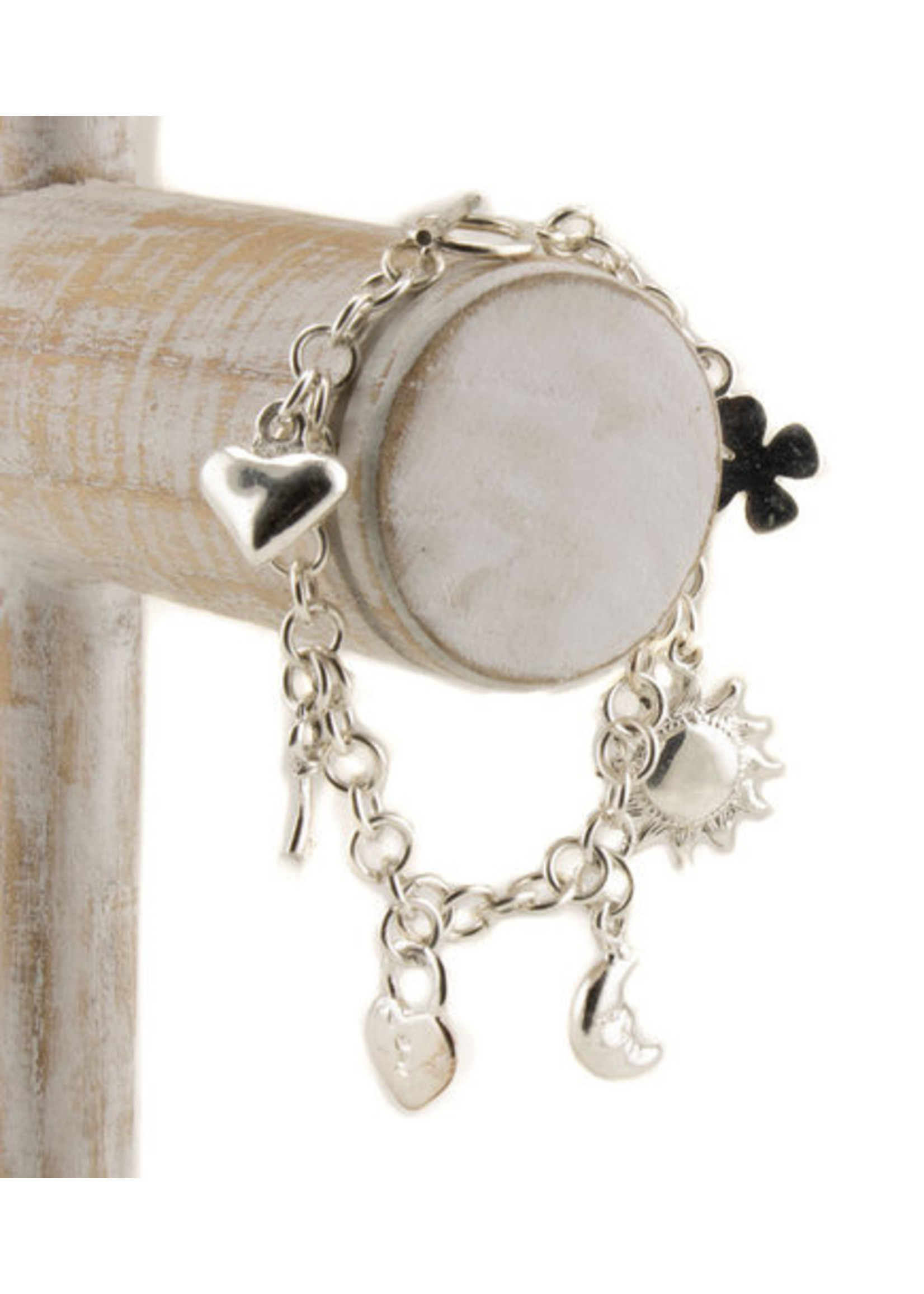Simbolica Charm bracelet Silver 6 charms fairtrade