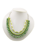 FairForward Necklace green-lime-white beads