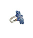 Ring ceramic flower blue - 3 cm