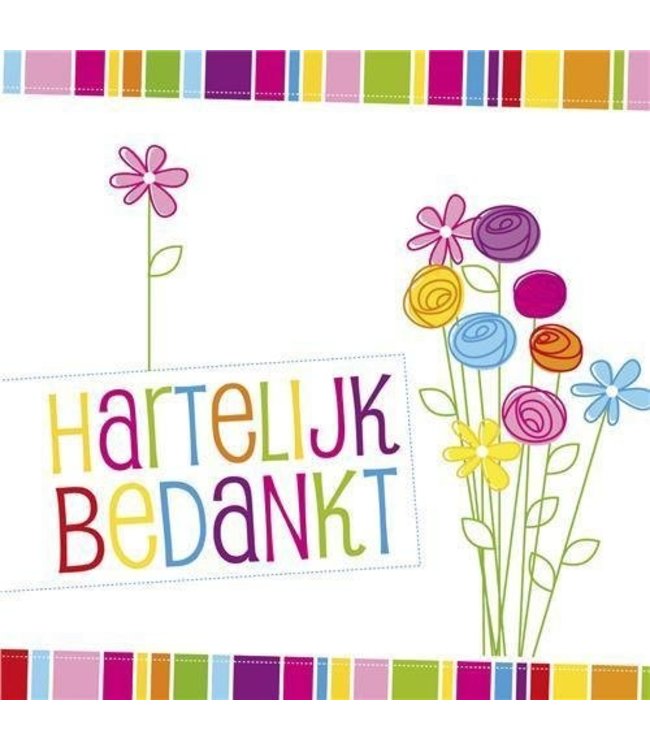 Greeting Card - Hartelijk bedankt