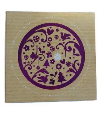 Fair Forward Christmas card Peace and Love 10,5x10,5cm