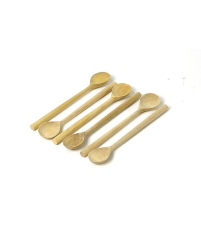 Teaspoon gmelina wood 15 cm (set of 6)