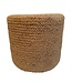 Poef rond jute naturel-uni hoogte 40 x diameter 40 cm