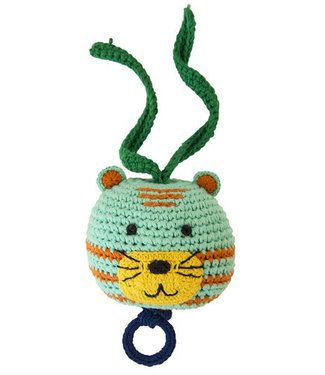 Global Affairs Crochet music ball blue tiger