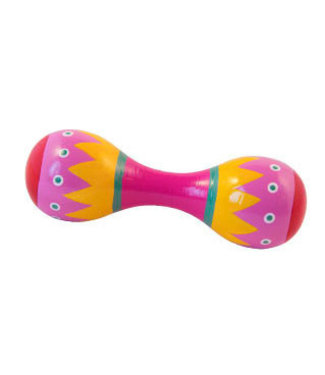 GlobalAffairs Wooden maracas pink 14cm