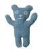 Cuddle bear Bruno in blue cotton