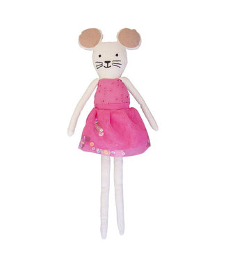 GlobalAffairs Cuddle toy - Lola the Mouse pink 30 cm
