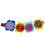 Global Affairs Hairband felt flowers blue yellow green