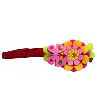Global Affairs Hairband felt flower and butterfly