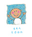 Wishing card "Een zoon" with blue envelope