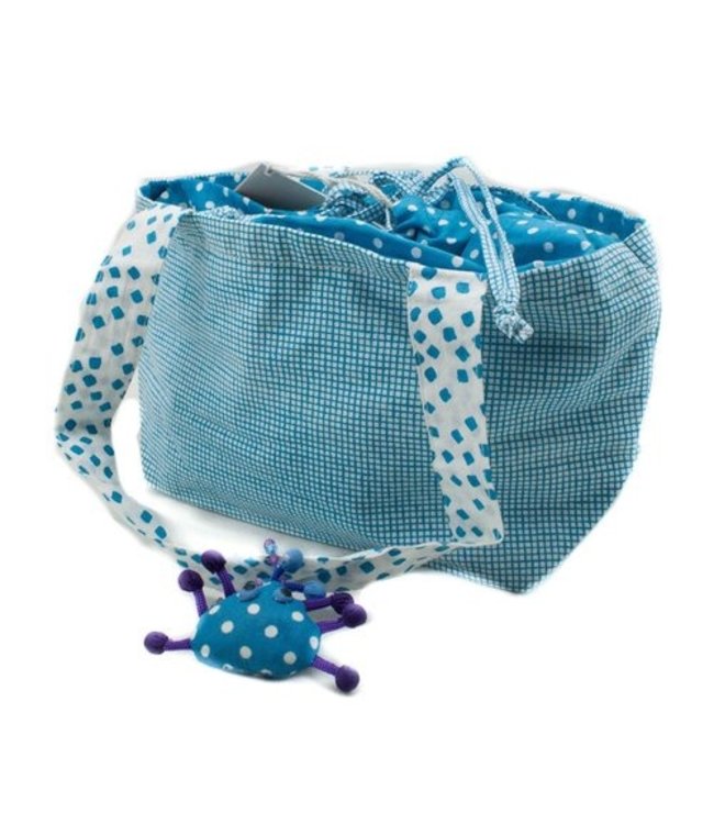 Girls' dolly bag cotton blue