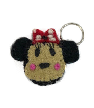 Fair Forward Sleutelhanger vilten Minny Mouse.