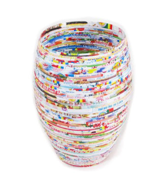 FairForward Papieren vaas van gerecycled papier