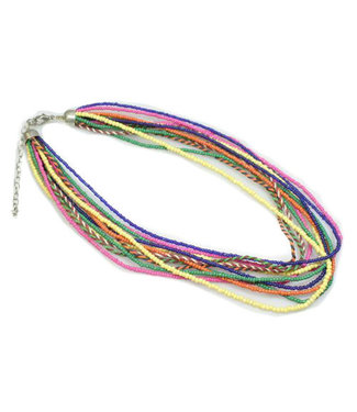 FairForward Ketting multicolour kralen/katoen 12 strengen