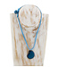 Fair Forward Neclace disc of tagua 45cm turquoise