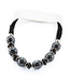 Kazuri Ceramic necklace Frutti Starlight black-grey
