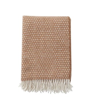 Klippan Plaid wol Knut nougat - noga bruin 200x130 cm
