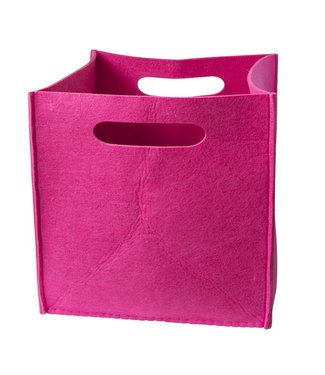 GlobalAffairs Storage basket felt fuchsia 33x33 cm