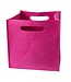 Storage basket felt fuchsia 33x33 cm