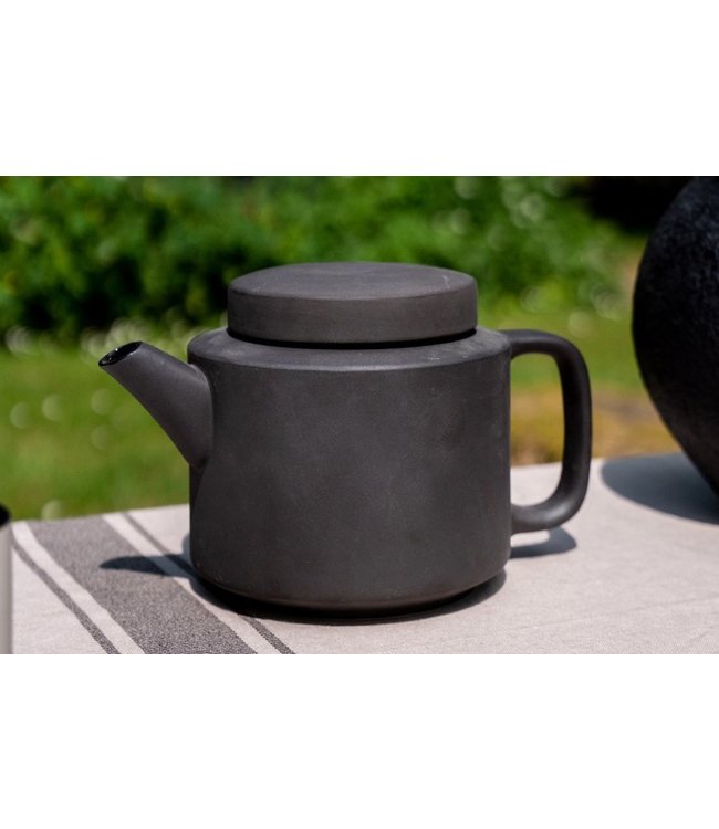 Tea pot ceramic 13cm/ 950 ml black matt