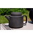 Theepot keramiek 13cm/ 950 ml mat-mat zwart
