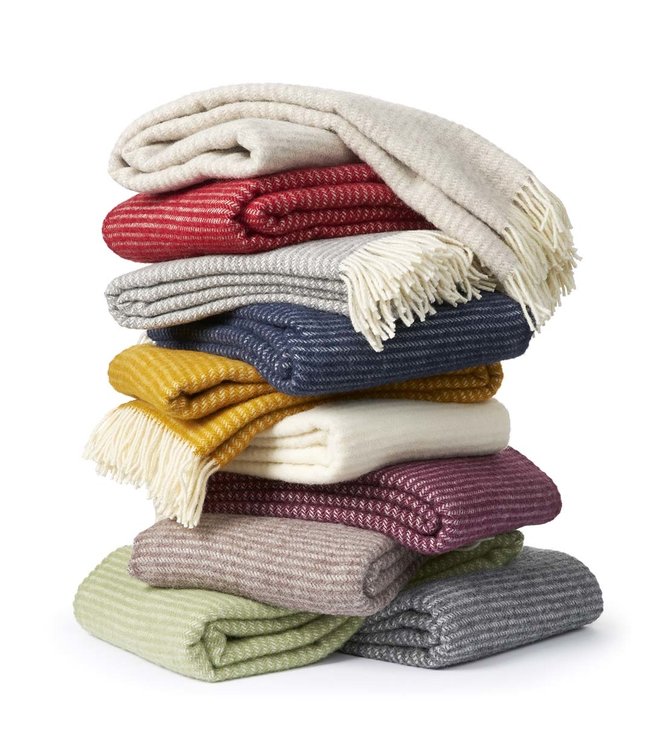 Plaid eco lambswool navy blue Ralph 200x130cm