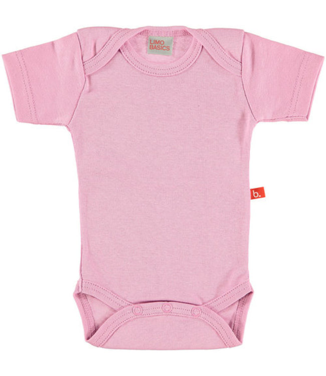 Romper korte mouw bio katoen roze 62-68