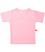 T-shirt overslag bio katoen korte mouw roze 62-68