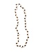 Necklace brown-white-beige resin