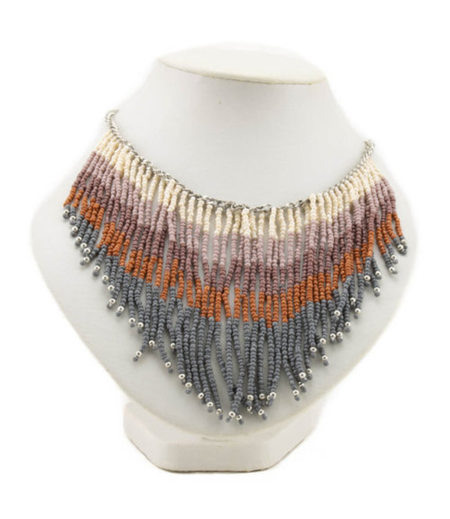 Necklace-grey-brown-purple-white