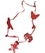 Global Affairs Girl necklace animals -red