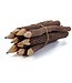 Set of 10 pencils with bark 18 cm- coloured tip