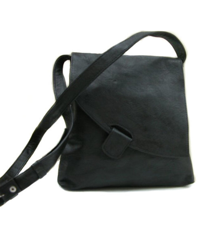 Eco leather bag black 25x25x4 cm
