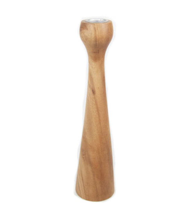 Wooden candleholder naturel 20 cm