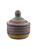 Baskets, Beads & Basics Byoux basket straw multicolour stripes